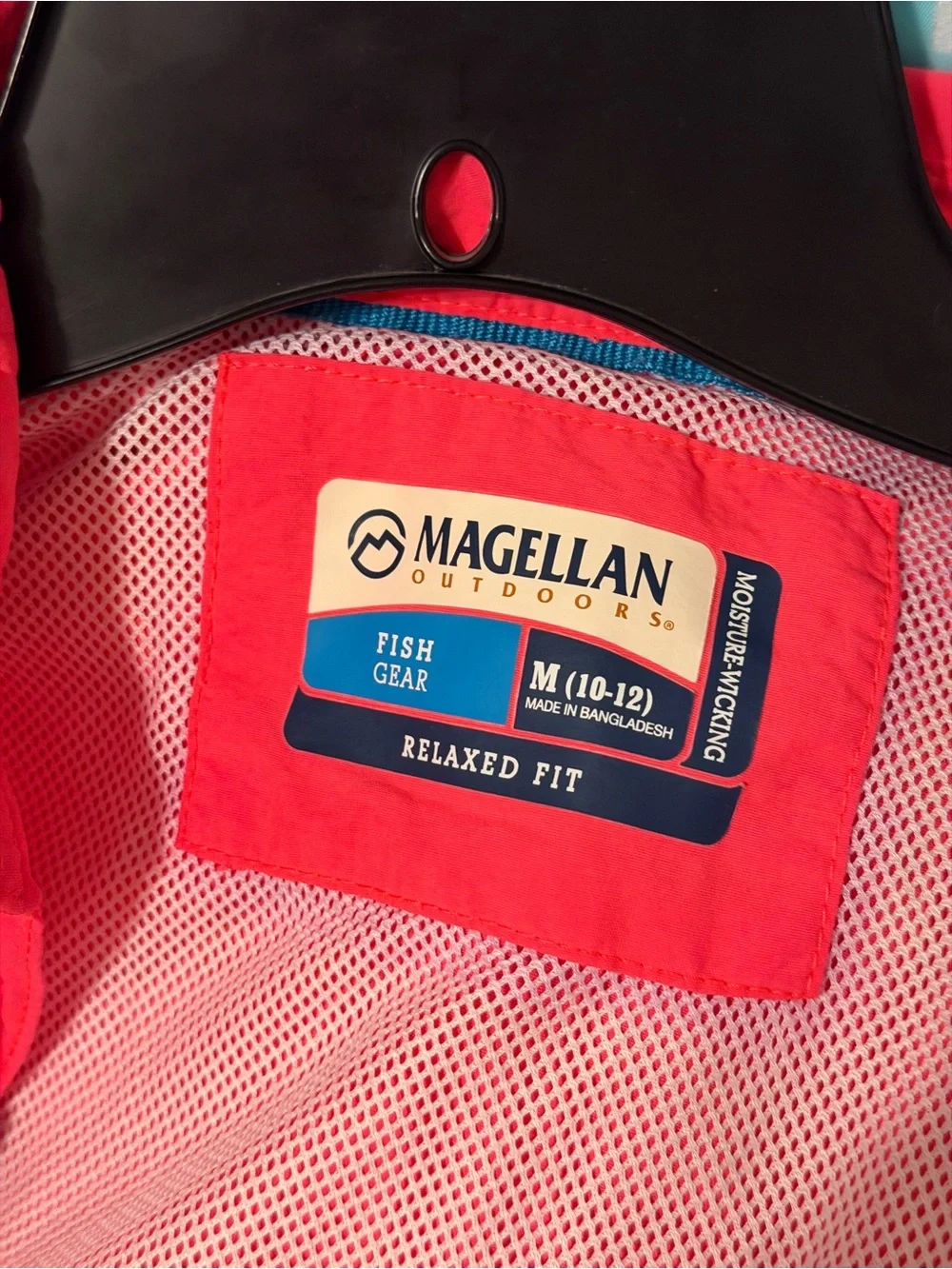 Magellan Outdoors Kid’s Fishing Button-Down Shirt— Coral Pink- Laguna Madre - Picture 2 of 5